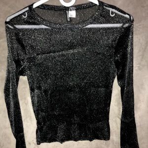 sparkly sheer long sleeve